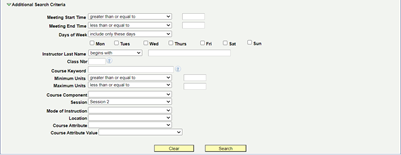 From Schedule of Classes search, select "Session 2" from Session field